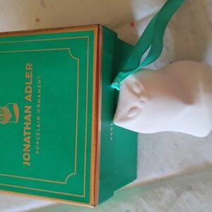 JONATHAN ADLER PERSIAN  CAT PORCELAIN CHRISTMAS ORNAMENT